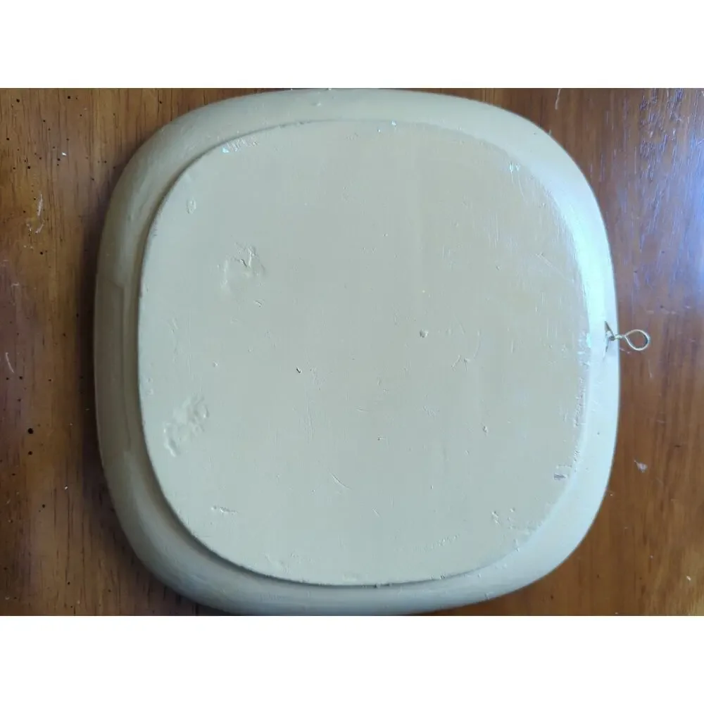 England Chalkware Legend Plate English Cottage 3-D Scene Vintage